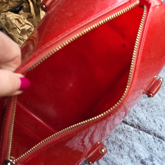 Authentic Vintage Furla Red Glitter Candy Satchel Bag - Sparkly!!! - Picture 5 of 16